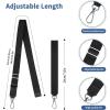 imageCACOE Phone Lanyard 2 Pcs1 Pcs Adjustable Neck Strap1 Pcs Wrist Strap2 PadsUniversal Crossbody Multifuctional Cell Phone Lanyards Compatible with Most SmartphonesBlackBlack