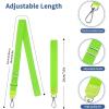 imageCACOE Phone Lanyard 2 Pcs1 Pcs Adjustable Neck Strap1 Pcs Wrist Strap2 PadsUniversal Crossbody Multifuctional Cell Phone Lanyards Compatible with Most SmartphonesBlackGreen