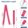 imageCACOE Phone Lanyard 2 Pcs1 Pcs Adjustable Neck Strap1 Pcs Wrist Strap2 PadsUniversal Crossbody Multifuctional Cell Phone Lanyards Compatible with Most SmartphonesBlackLight Red