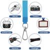 imageCACOE Phone Lanyard 2 Pcs1 Pcs Adjustable Neck Strap1 Pcs Wrist Strap2 PadsUniversal Crossbody Multifuctional Cell Phone Lanyards Compatible with Most SmartphonesBlackLight Blue