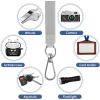 imageCACOE Phone Lanyard 2 Pcs1 Pcs Adjustable Neck Strap1 Pcs Wrist Strap2 PadsUniversal Crossbody Multifuctional Cell Phone Lanyards Compatible with Most SmartphonesBlackGray