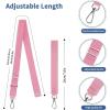 imageCACOE Phone Lanyard 2 Pcs1 Pcs Adjustable Neck Strap1 Pcs Wrist Strap2 PadsUniversal Crossbody Multifuctional Cell Phone Lanyards Compatible with Most SmartphonesBlackPink