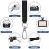 imageCACOE Phone Lanyard 2 Pcs1 Pcs Adjustable Neck Strap1 Pcs Wrist Strap2 PadsUniversal Crossbody Multifuctional Cell Phone Lanyards Compatible with Most SmartphonesBlackBlack