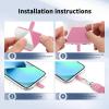 imageCACOE Phone Lanyard 2 Pcs1 Pcs Adjustable Neck Strap1 Pcs Wrist Strap2 PadsUniversal Crossbody Multifuctional Cell Phone Lanyards Compatible with Most SmartphonesBlackPink