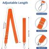 imageCACOE Phone Lanyard 2 Pcs1 Pcs Adjustable Neck Strap1 Pcs Wrist Strap2 PadsUniversal Crossbody Multifuctional Cell Phone Lanyards Compatible with Most SmartphonesBlackOrange