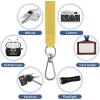 imageCACOE Phone Lanyard 2 Pcs1 Pcs Adjustable Neck Strap1 Pcs Wrist Strap2 PadsUniversal Crossbody Multifuctional Cell Phone Lanyards Compatible with Most SmartphonesBlackYellow