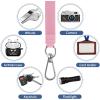 imageCACOE Phone Lanyard 2 Pcs1 Pcs Adjustable Neck Strap1 Pcs Wrist Strap2 PadsUniversal Crossbody Multifuctional Cell Phone Lanyards Compatible with Most SmartphonesBlackPink