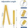 imageCACOE Phone Lanyard 2 Pcs1 Pcs Adjustable Neck Strap1 Pcs Wrist Strap2 PadsUniversal Crossbody Multifuctional Cell Phone Lanyards Compatible with Most SmartphonesBlackYellow