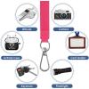 imageCACOE Phone Lanyard 2 Pcs1 Pcs Adjustable Neck Strap1 Pcs Wrist Strap2 PadsUniversal Crossbody Multifuctional Cell Phone Lanyards Compatible with Most SmartphonesBlackLight Red