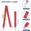 imageCACOE Phone Lanyard 2 Pcs1 Pcs Adjustable Neck Strap1 Pcs Wrist Strap2 PadsUniversal Crossbody Multifuctional Cell Phone Lanyards Compatible with Most SmartphonesBlackRed