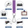 imageCACOE Phone Lanyard 2 Pcs1 Pcs Adjustable Neck Strap1 Pcs Wrist Strap2 PadsUniversal Crossbody Multifuctional Cell Phone Lanyards Compatible with Most SmartphonesBlackPurple