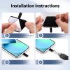 imageCACOE Phone Lanyard 2 Pcs1 Pcs Adjustable Neck Strap1 Pcs Wrist Strap2 PadsUniversal Crossbody Multifuctional Cell Phone Lanyards Compatible with Most SmartphonesBlackBlack