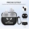 imageCACOE Silicone Case Cover for Beats Studio Buds 2021 Beats Studio Buds  2023Protective Skin Beats Studio Buds Plus Cases Shockproof Cute Funny Print Accessories with KeychainBlack