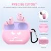 imageCACOE Silicone Case Cover for Beats Studio BudsBeats Studio Buds  2023Protective Skin Beats Studio Buds Cases Shockproof Cute Funny Print Accessories with KeychainPink