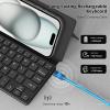 imageCACOE Wireless Keyboard with Stand Mini Keyboard for Cell Phone UltraSlim Portable Foldable DualChannel QWERTY with Stand Holder for Smartphone and More iOS Android Windows Greyblack