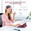 imageCACOE Wireless Keyboard with Stand Mini Keyboard for Cell Phone UltraSlim Portable Foldable DualChannel QWERTY with Stand Holder for Smartphone and More iOS Android Windows GreyWine Red
