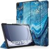 imageCACOE Case for Samsung Galaxy Tab A9 Plus 11 Inch 2023 SMX210X216X218 with Screen Protector Foldable Stand Slim Protective Case Auto Screen OnOff Midnight GreenQuicksand Pattern