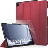 imageCACOE Case for Samsung Galaxy Tab A9 Plus 11 Inch 2023 SMX210X216X218 with Screen Protector Foldable Stand Slim Protective Case Auto Screen OnOff Midnight GreenRed Wine