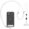 imageCACOE Cell Phone Lanyard 2 Pcs1 Pcs Adjustable Neck Strap1 Pcs Wrist Strap 2 Pcs Pads Universal Crossbody Multifuctional Compatible with Most SmartphonesBlackWhite