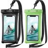 imageCACOE Not Floatable Universal IPX8 Waterproof Phone case 2 PackUp to 72quotPhone Pouch with Adjustable Neck LanyardCellphone Dry Bags for Vacation Kayak Cruise Travel EssentialsBlackBlackBlackDark Green