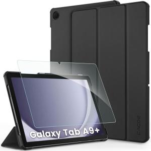 imageCACOE Case for Samsung Galaxy Tab A9 Plus 11 Inch 2023 SMX210X216X218 with Screen Protector Foldable Stand Slim Protective Case Auto Screen OnOff Midnight GreenBlack