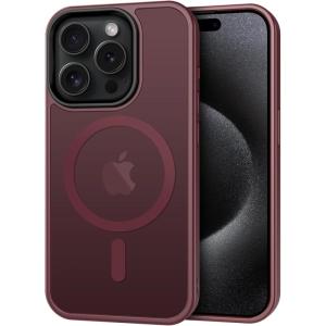 imageCACOE Magnetic Case for iPhone 12 ampamp iPhone 12 Pro 2020 61 inchCompatible with MagSafe ampamp Magnetic Car Phone MountTPU Thin Phone Cases Cover Protective Shockproof AntiFingerprintMatte BlackDark Red