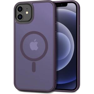 imageCACOE Magnetic Case for iPhone 12 ampamp iPhone 12 Pro 2020 61 inchCompatible with MagSafe ampamp Magnetic Car Phone MountTPU Thin Phone Cases Cover Protective Shockproof AntiFingerprintMatte BlackDark Purple