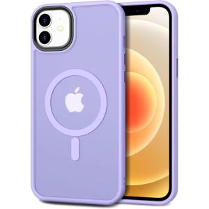 imageCACOE Magnetic Case for iPhone 12 ampamp iPhone 12 Pro 2020 61 inchCompatible with MagSafe ampamp Magnetic Car Phone MountTPU Thin Phone Cases Cover Protective Shockproof AntiFingerprintMatte BlackLight Purple