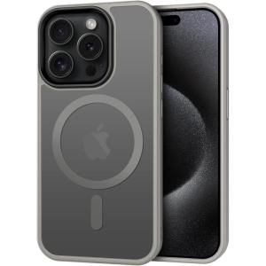imageCACOE Magnetic Case for iPhone 12 ampamp iPhone 12 Pro 2020 61 inchCompatible with MagSafe ampamp Magnetic Car Phone MountTPU Thin Phone Cases Cover Protective Shockproof AntiFingerprintMatte BlackLight Gray