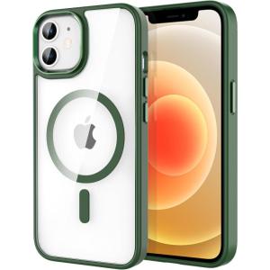 imageCACOE Magnetic Case for iPhone 13 ampamp iPhone 14 61 inchCompatible with MagSafe ampamp Magnetic Car Phone MountNot Yellowing AntiScratch ClearDark Green