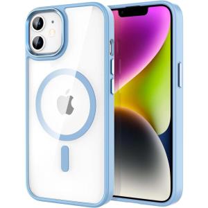 imageCACOE Magnetic Case for iPhone 13 ampamp iPhone 14 61 inchCompatible with MagSafe ampamp Magnetic Car Phone MountNot Yellowing AntiScratch ClearLight Blue