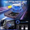 imageCACOE Magnetic Case for iPhone 13 Pro 61 inch with 360 Rotatable Ring Stand Compatible with MagSafe Car Phone Mount Cases Cover Phone Holder for Desk MeetingVideosMatte BlackDark Purple