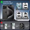 imageCACOE Magnetic Case for iPhone 13 Pro 61 inch with 360 Rotatable Ring Stand Compatible with MagSafe Car Phone Mount Cases Cover Phone Holder for Desk MeetingVideosMatte BlackMatte Black