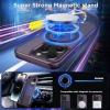 imageCACOE Magnetic Case for iPhone 13 Pro 61 inch with 360 Rotatable Ring Stand Compatible with MagSafe Car Phone Mount Cases Cover Phone Holder for Desk MeetingVideosMatte BlackDark Purple