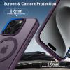imageCACOE Magnetic Case for iPhone 13 Pro 61 inch with 360 Rotatable Ring Stand Compatible with MagSafe Car Phone Mount Cases Cover Phone Holder for Desk MeetingVideosMatte BlackDark Purple