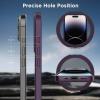 imageCACOE Magnetic Case for iPhone 13 Pro 61 inch with 360 Rotatable Ring Stand Compatible with MagSafe Car Phone Mount Cases Cover Phone Holder for Desk MeetingVideosMatte BlackDark Purple
