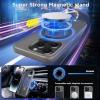 imageCACOE Magnetic Case for iPhone 13 Pro 61 inch with 360 Rotatable Ring Stand Compatible with MagSafe Car Phone Mount Cases Cover Phone Holder for Desk MeetingVideosMatte BlackLight Gray