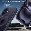 imageCACOE Magnetic Case for iPhone 13 Pro 61 inch with 360 Rotatable Ring Stand Compatible with MagSafe Car Phone Mount Cases Cover Phone Holder for Desk MeetingVideosMatte BlackDark Blue