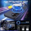 imageCACOE Magnetic Case for iPhone 13 Pro 61 inch with 360 Rotatable Ring Stand Compatible with MagSafe Car Phone Mount Cases Cover Phone Holder for Desk MeetingVideosMatte BlackMatte Black