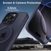 imageCACOE Magnetic Case for iPhone 13 Pro 61 inch with 360 Rotatable Ring Stand Compatible with MagSafe Car Phone Mount Cases Cover Phone Holder for Desk MeetingVideosMatte BlackDark Blue