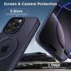 imageCACOE Magnetic Case for iPhone 13 Pro 61 inch with 360 Rotatable Ring Stand Compatible with MagSafe Car Phone Mount Cases Cover Phone Holder for Desk MeetingVideosMatte BlackDark Blue