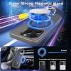 imageCACOE Magnetic Case for iPhone 13 Pro 61 inch with 360 Rotatable Ring Stand Compatible with MagSafe Car Phone Mount Cases Cover Phone Holder for Desk MeetingVideosMatte BlackLight Gray