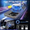 imageCACOE Magnetic Case for iPhone 13 Pro 61 inch with 360 Rotatable Ring Stand Compatible with MagSafe Car Phone Mount Cases Cover Phone Holder for Desk MeetingVideosMatte BlackLight Gray