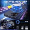 imageCACOE Magnetic Case for iPhone 13 Pro 61 inch with 360 Rotatable Ring Stand Compatible with MagSafe Car Phone Mount Cases Cover Phone Holder for Desk MeetingVideosMatte BlackDark Blue