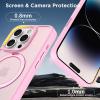 imageCACOE Magnetic Case for iPhone 13 Pro 61 inch with 360 Rotatable Ring Stand Compatible with MagSafe Car Phone Mount Cases Cover Phone Holder for Desk MeetingVideosMatte BlackPink