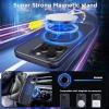 imageCACOE Magnetic Case for iPhone 13 Pro 61 inch with 360 Rotatable Ring Stand Compatible with MagSafe Car Phone Mount Cases Cover Phone Holder for Desk MeetingVideosMatte BlackDark Blue