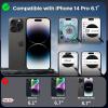 imageCACOE Magnetic Case for iPhone 13 Pro 61 inch with 360 Rotatable Ring Stand Compatible with MagSafe Car Phone Mount Cases Cover Phone Holder for Desk MeetingVideosMatte BlackDark Blue