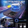 imageCACOE Magnetic Case for iPhone 13 Pro 61 inch with 360 Rotatable Ring Stand Compatible with MagSafe Car Phone Mount Cases Cover Phone Holder for Desk MeetingVideosMatte BlackDark Purple