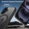 imageCACOE Magnetic Case for iPhone 13 Pro 61 inch with 360 Rotatable Ring Stand Compatible with MagSafe Car Phone Mount Cases Cover Phone Holder for Desk MeetingVideosMatte BlackMatte Black