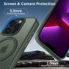 imageCACOE Magnetic Case for iPhone 13 Pro 61 inch with 360 Rotatable Ring Stand Compatible with MagSafe Car Phone Mount Cases Cover Phone Holder for Desk MeetingVideosMatte BlackDark Green